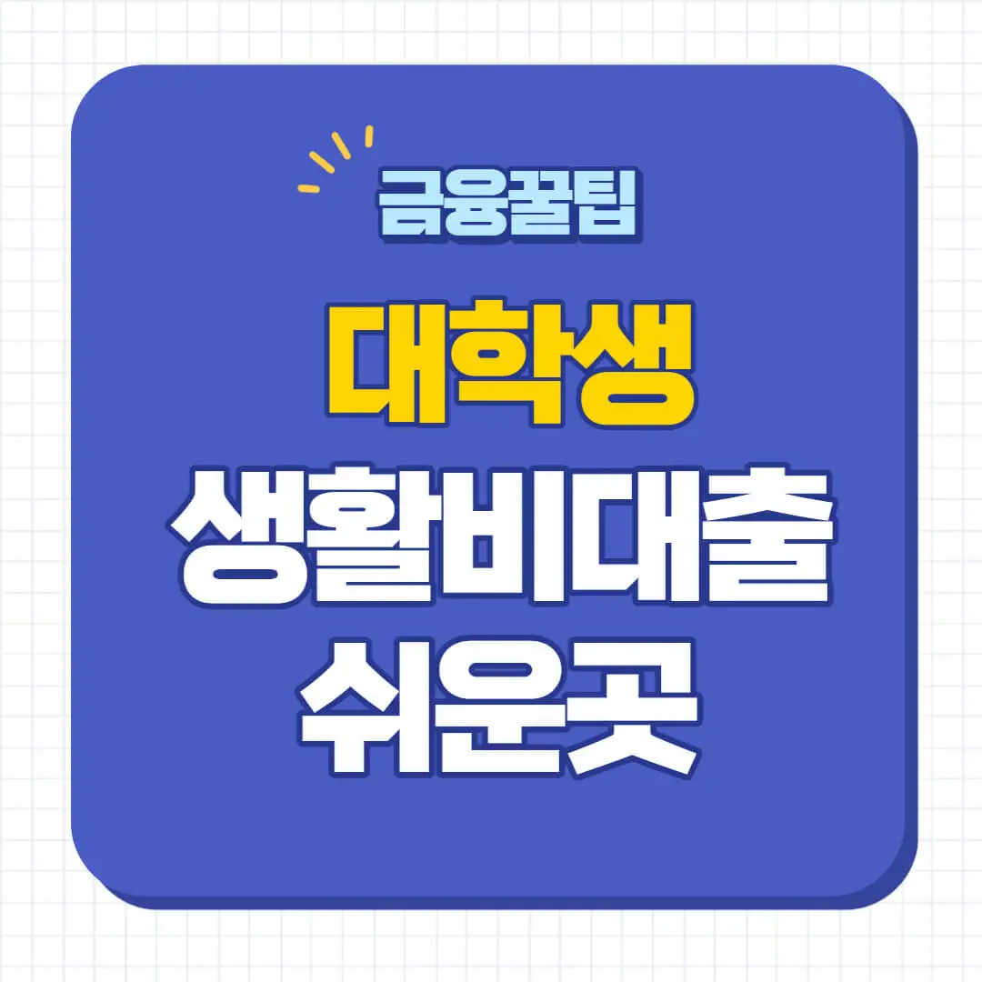 대학생 생활비 대출